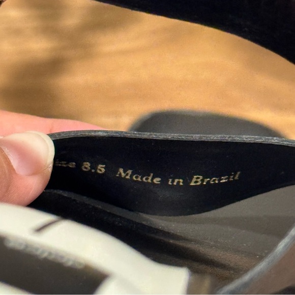 Dolce Vita 8.5 Black Riva Slip On Block Heel Sandals Boho Wedding Chic Vacation - Picture 7 of 7